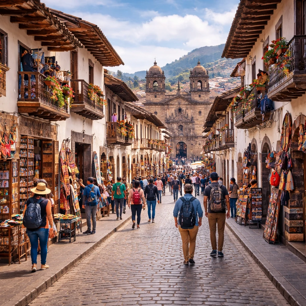 pax andes en las calles de cusco - para agencias de viajes en peru